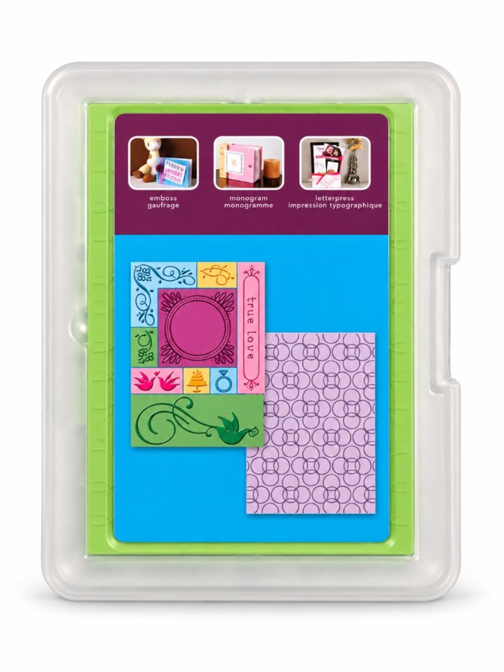 Cuttlebug True Love All-in-One Embossing Plates Wedding Provo Craft Retired